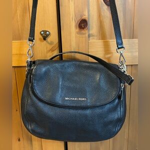 Michael Kors Black Leather Shoulder Bag